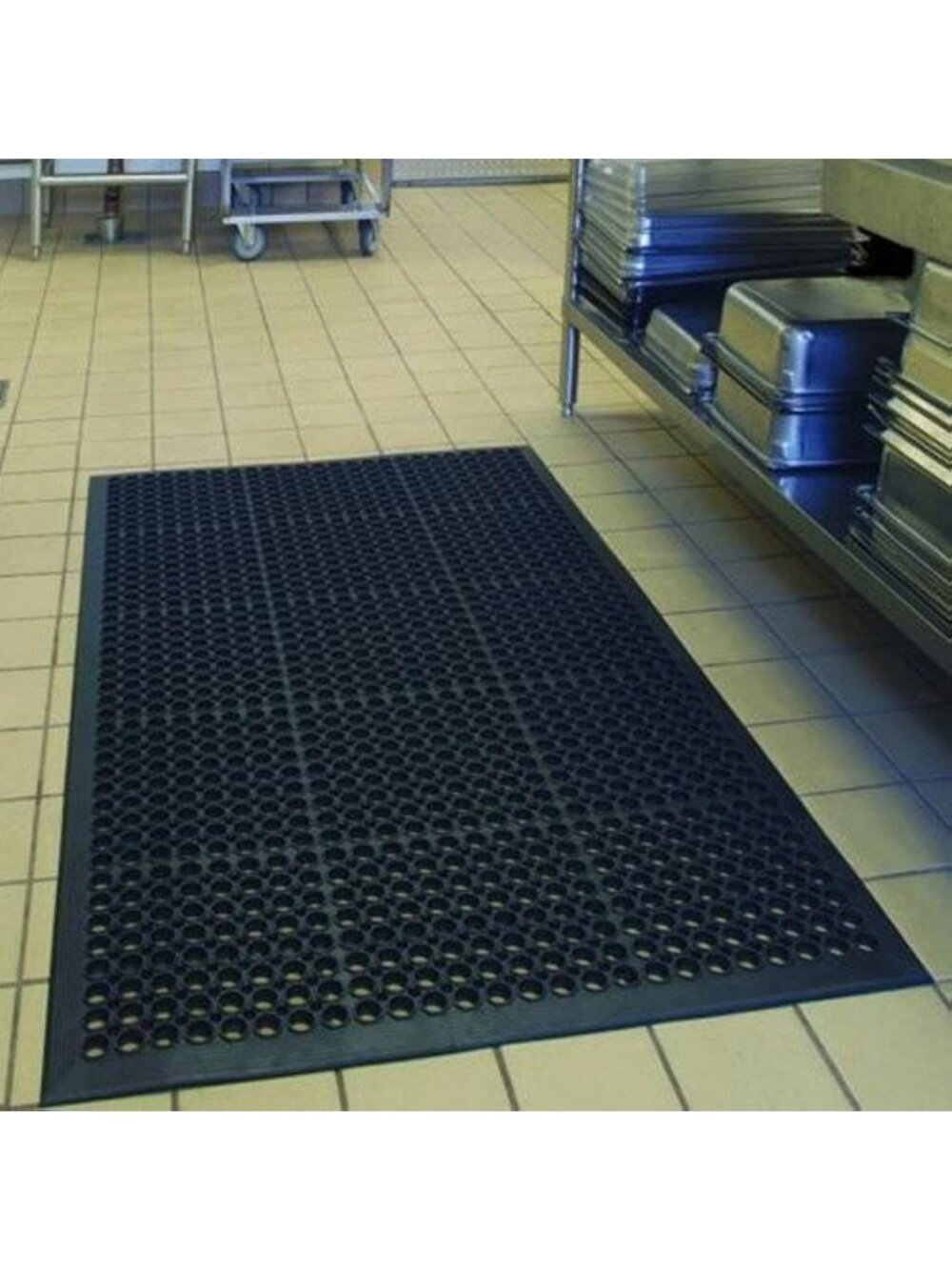 Non-Slip Rubber Drainage Mat for Outdoor/Indoor Use - Anti-Fatigue, 36"x60